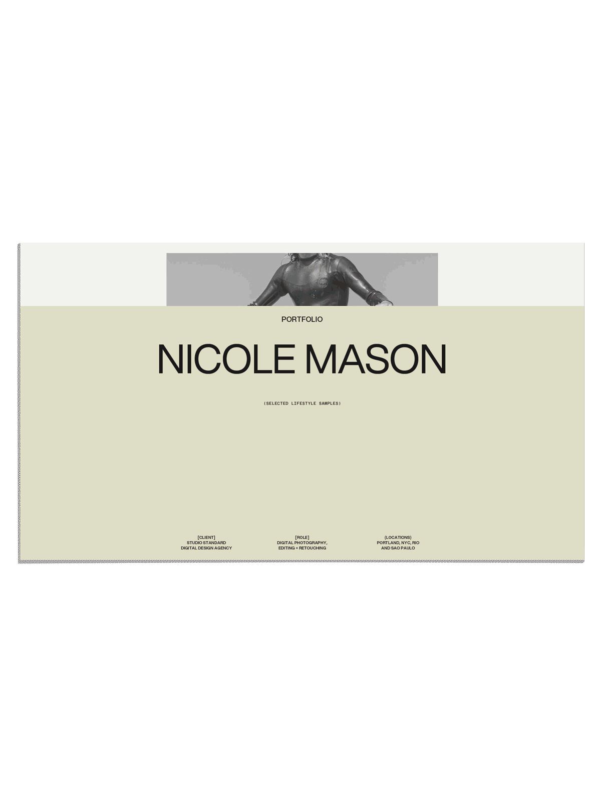 Photographer portfolio template for Canva