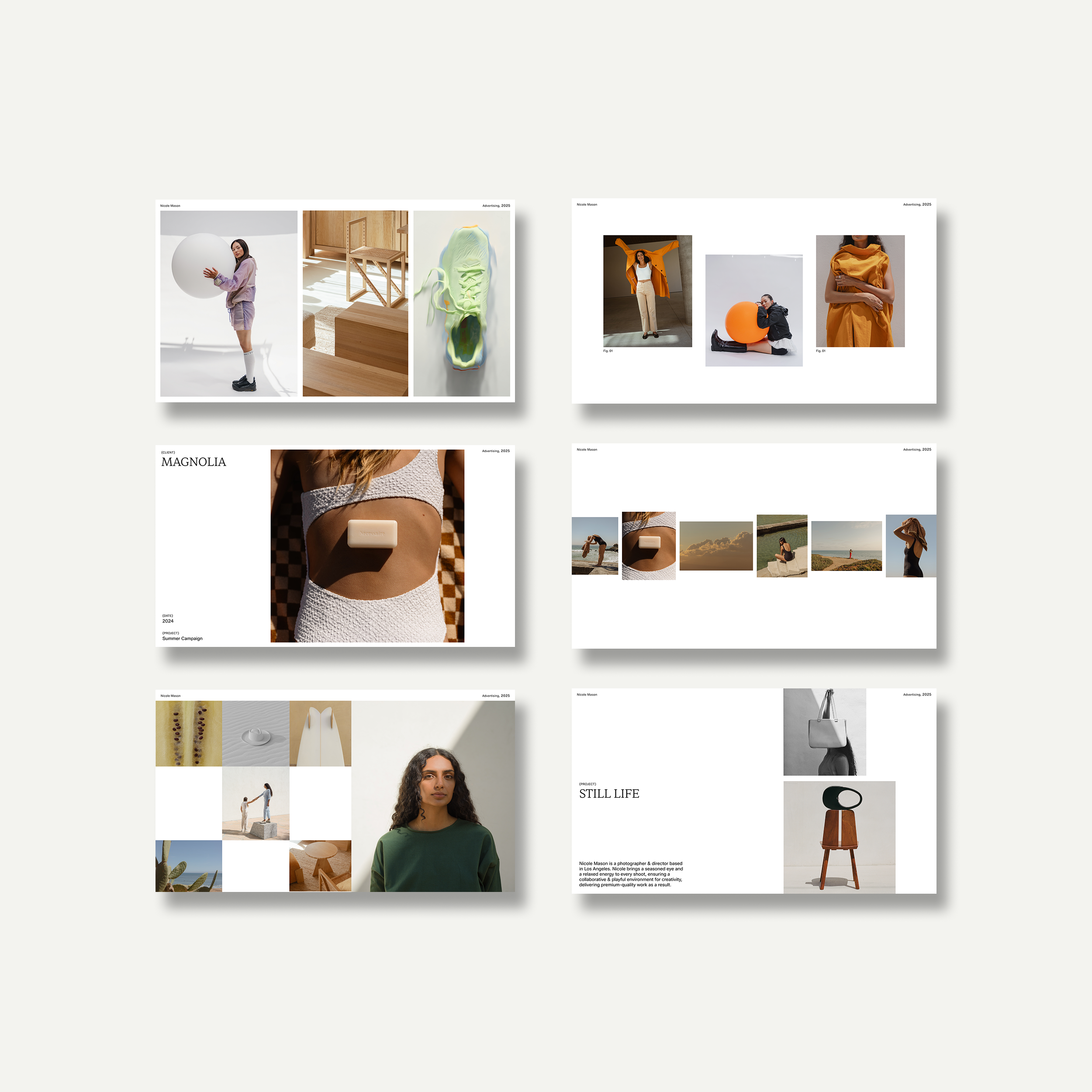 Photography portfolio template for figma, canva and google slides