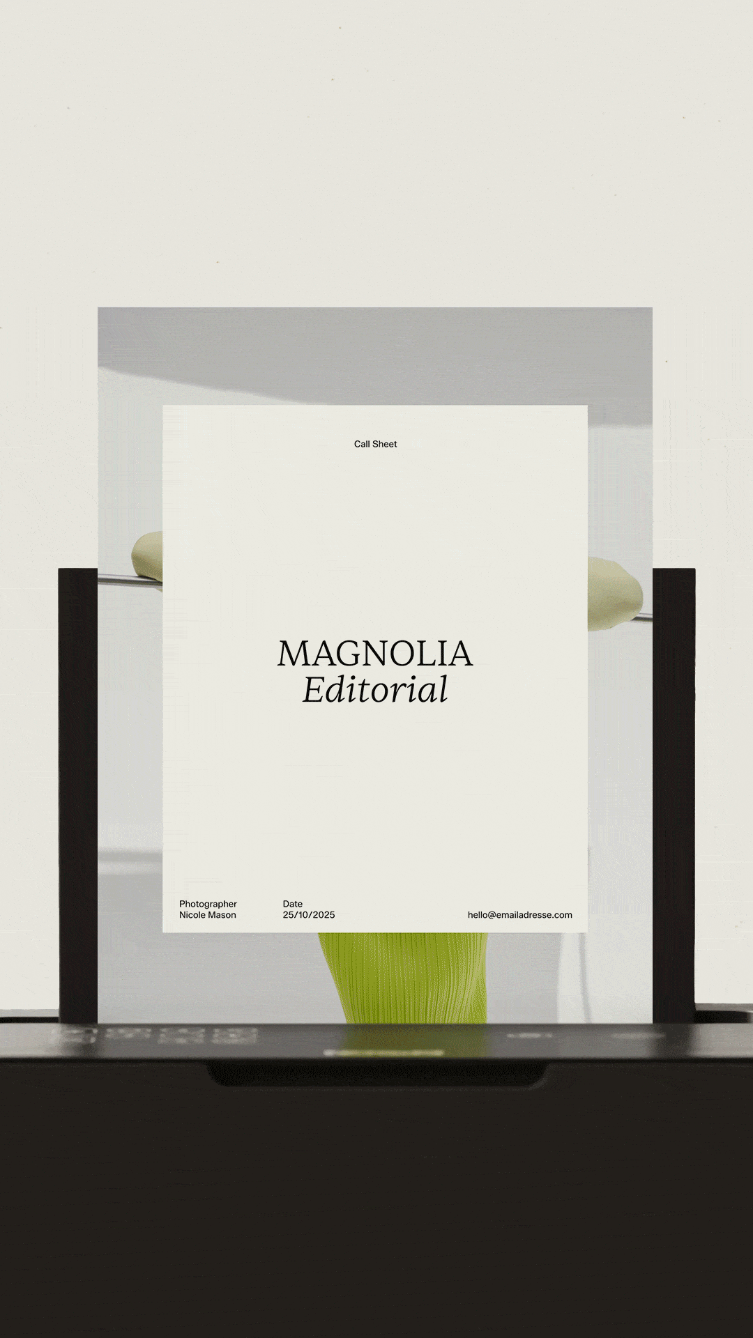 Photographer's Toolkit: The Call Sheet