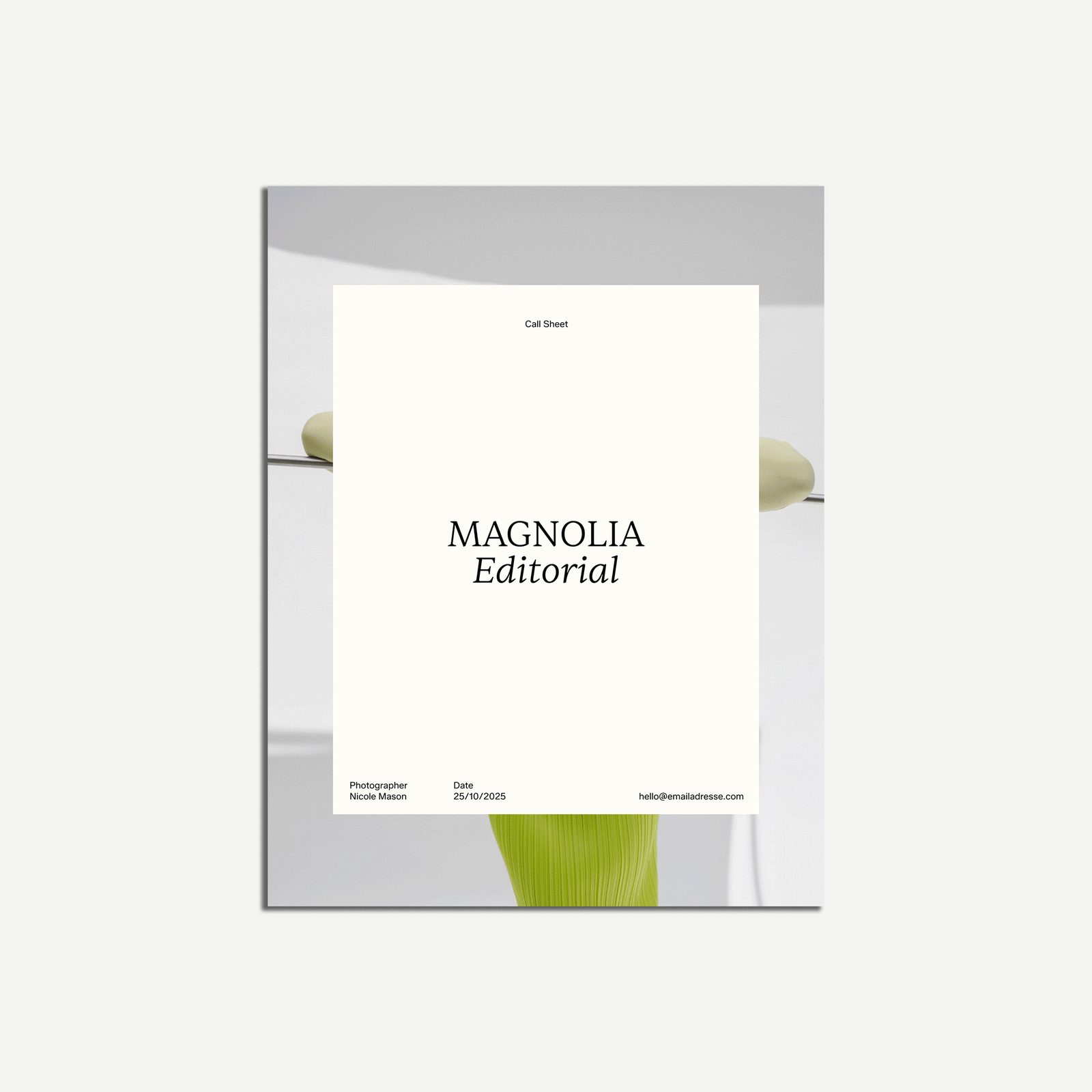 Photographer's Toolkit: The Call Sheet