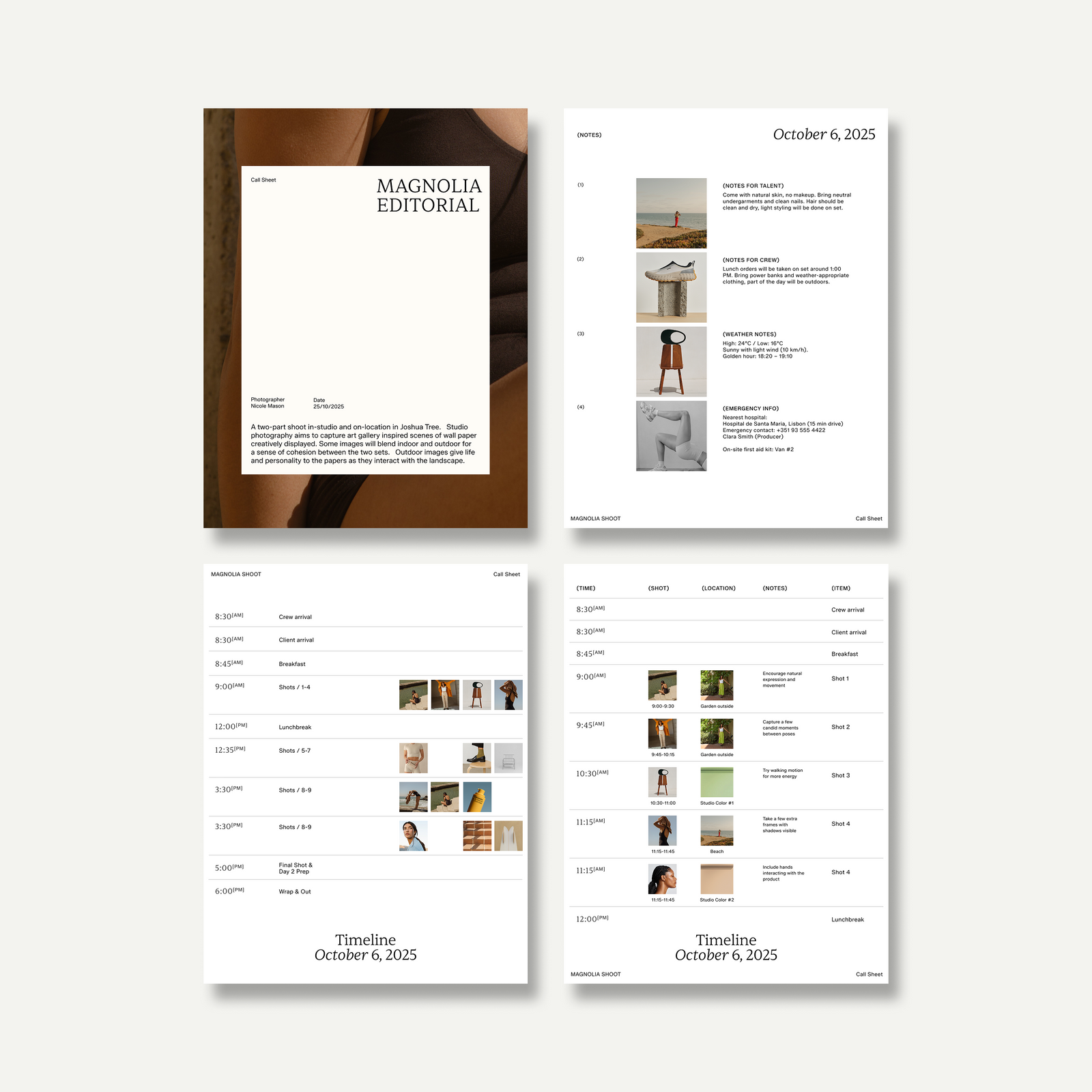 Photographer's Toolkit: The Call Sheet