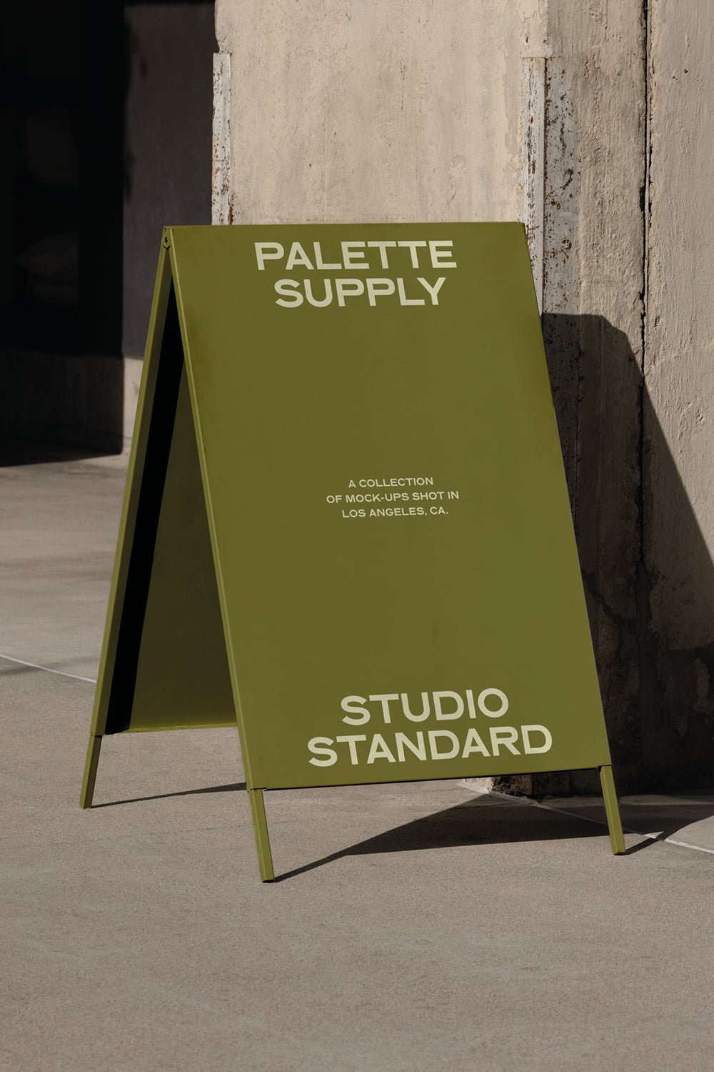 A - Frame Sign Mockup SS – PAL 028 - Palette Supply