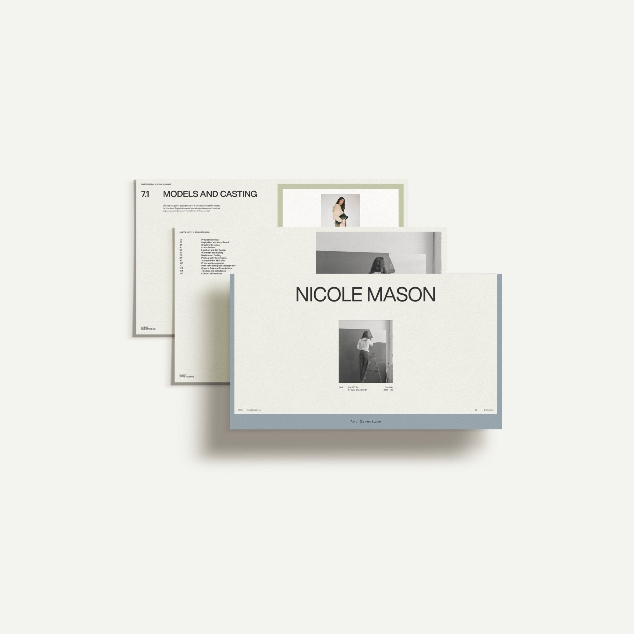 Art Direction and Mood Board Template for Canva and Indesign