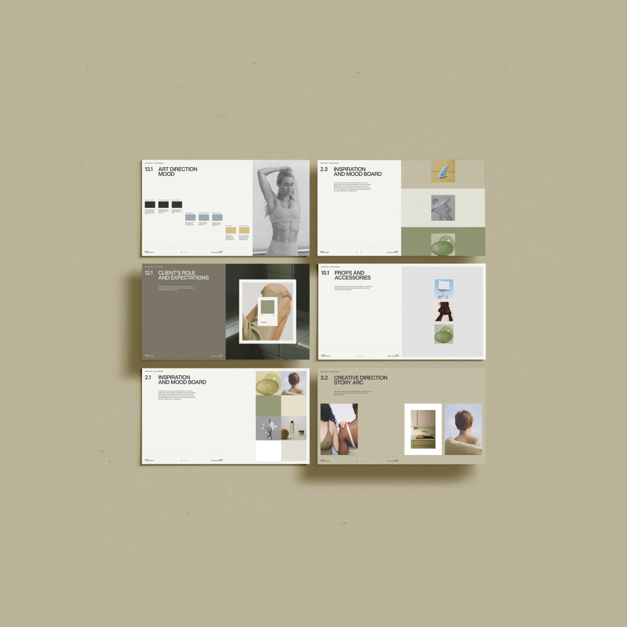 Art Direction and Mood Board Template for Canva and Indesign