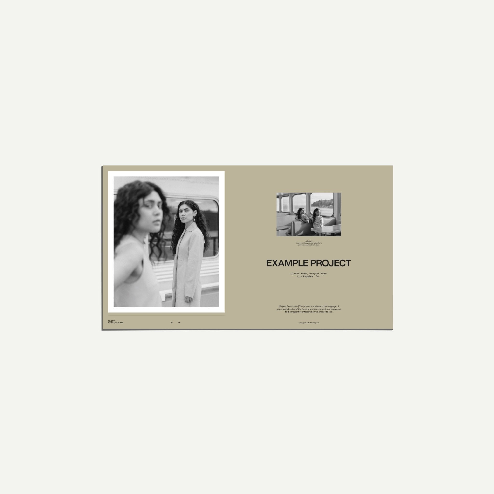 Photography portfolio template for Canva and InDesign