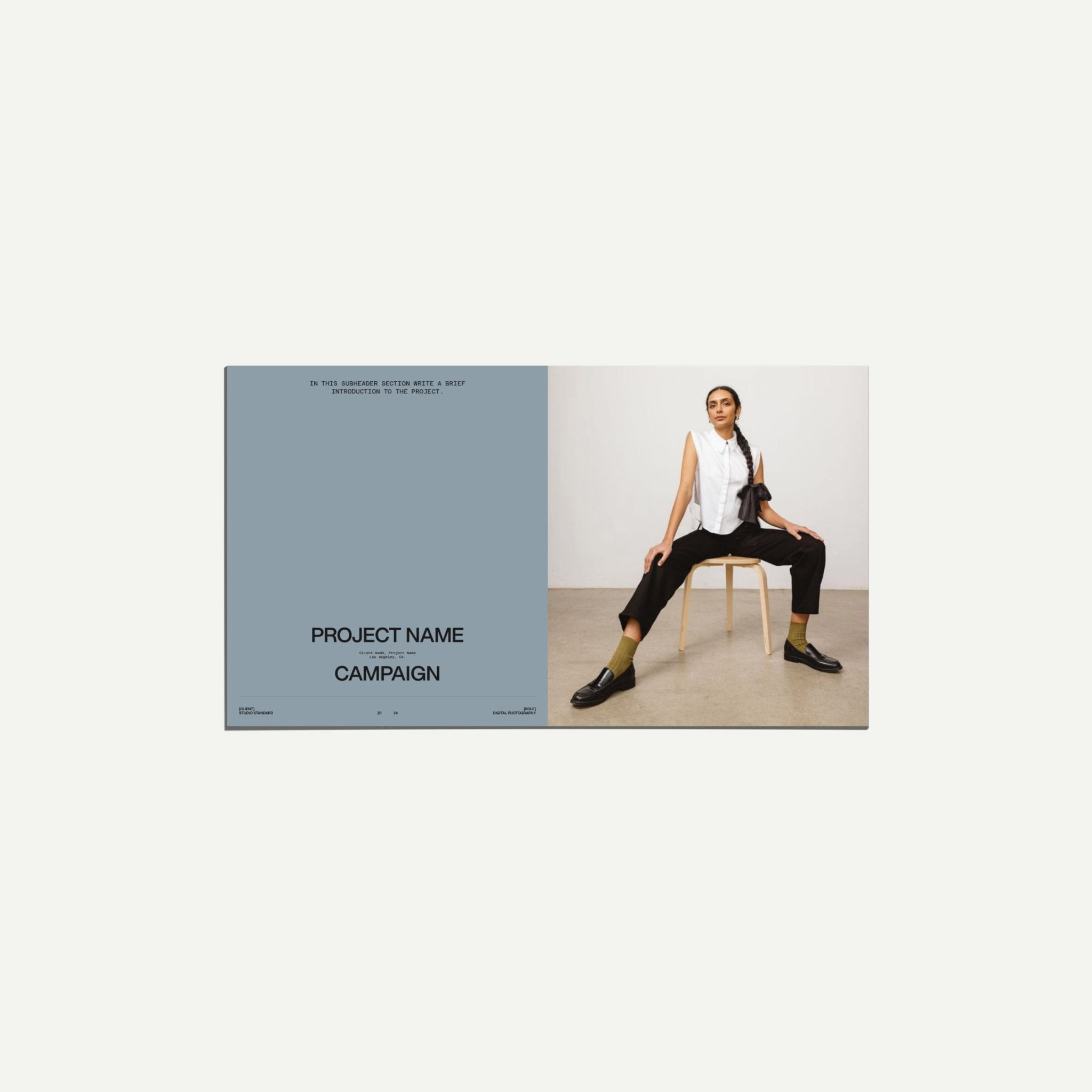 Photography portfolio template for Canva and InDesign