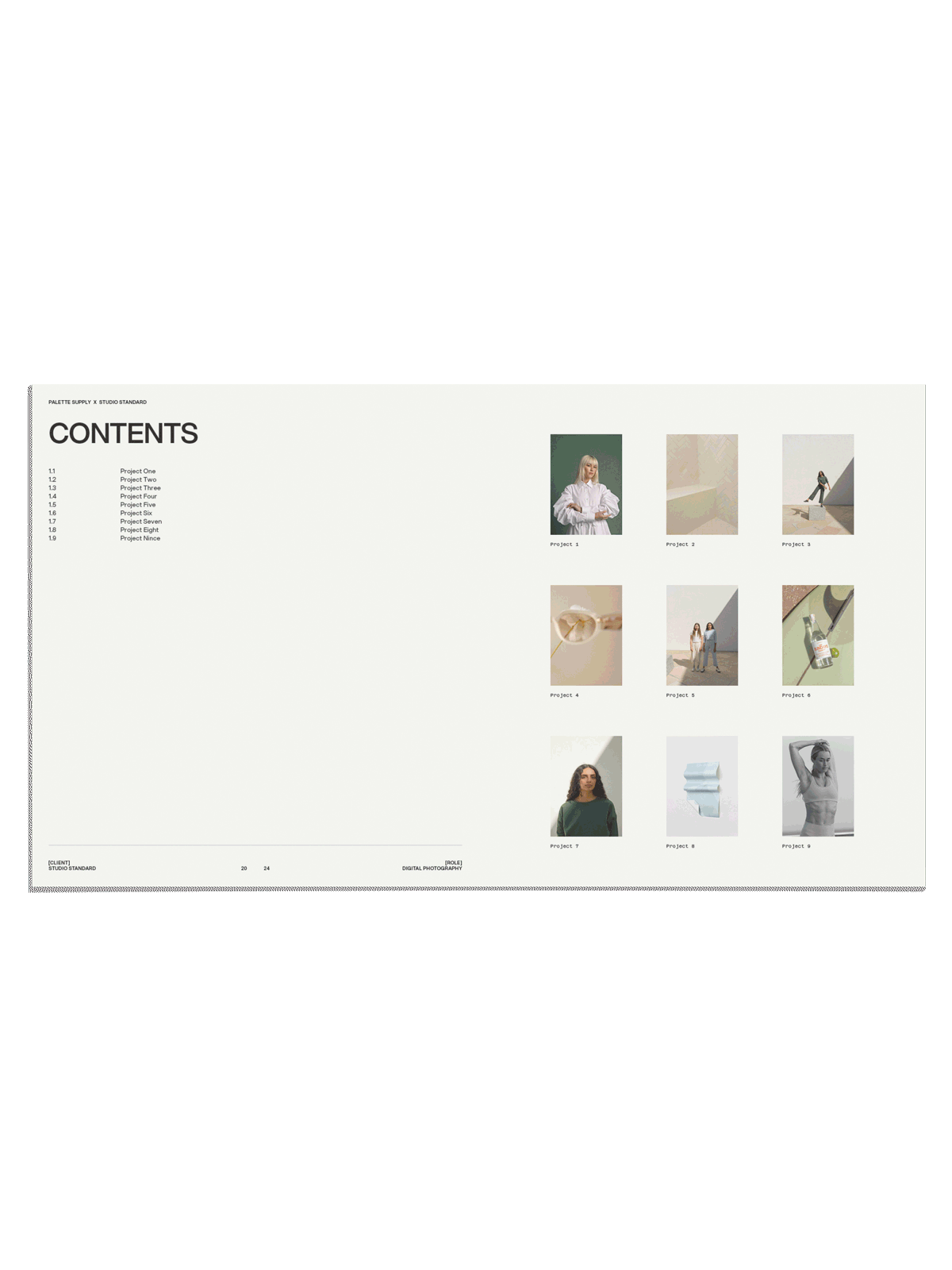 Subject-Specific Portfolio Template for Photographers and Designers